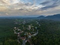 Mountains and jungle in Sumatra, Indonesia. Bukit Lawang.