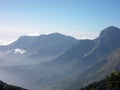 Mountains of Kerala with misty conditions