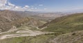 Mountains in Kyrgyzstan The Pass the Country Opens Out to the Ferghana Valley Royalty Free Stock Photo