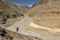 Mountains in Ladakh in India. Zanskar river