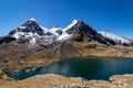 Mountains with a lagoon in the Cordillera Vilcanota, Andes Mountains, Peru