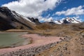 Mountains with a lagoon as seen from the Ausangate Trek, Andes Mountains, Peru