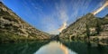 Mountains and lake sited in the Pirineos