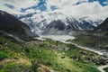 Mountains, Lakes and Meadow Landscape Royalty Free Stock Photo