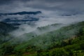 Mountains landscape in cloudy summer day