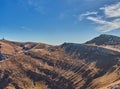 Mountains landscape in the Carpathians with Costila radio relay Royalty Free Stock Photo