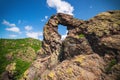 Mountains landscape. Halkata stone formation in Karandila mountain, called Blue stones