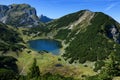 Mountains landscape with a little lake. Austria, Tyrol, Lake Zirein Royalty Free Stock Photo