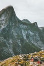 Mountains Landscape Munkebu hut Hermannsdalstinden hike in Norway