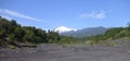 Mountains landscape sky water hills rock clouds volcano