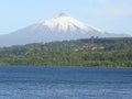 Mountains landscape sky water hills rock clouds volcano