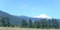 Mountains landscape sky water hills rock clouds volcano