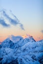 Mountains landscape Ushba Caucasus in Russia Royalty Free Stock Photo