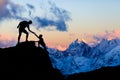 Mountains landscape Ushba, Caucasus Royalty Free Stock Photo