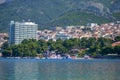 Mountains landscape view on Makarska riviera beach