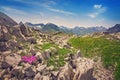 Mountains landscape in Vorarlberg Royalty Free Stock Photo