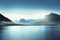 Mountains on Lofoten islands, Norway Royalty Free Stock Photo