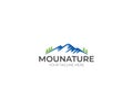 Mountains Logo Template. Nature and Forest Vector Design