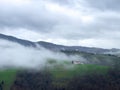 Mountains with low clouds in Basque Country, Spain.