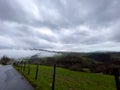 Mountains with low clouds in Basque Country, Spain.