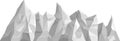 Mountains in low poly style.  Vector mountain ridges, landscape background Royalty Free Stock Photo