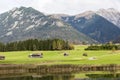 Mountains, meadows and lake Bavaria Royalty Free Stock Photo