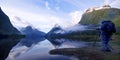 Mountains Milford Sound Travel New Zealand Concept Royalty Free Stock Photo