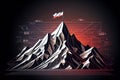 mountains minimalism watercolor. Generative AI