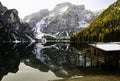 Mountains mirrored in the lake