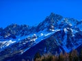 Mountains in the Mont Blanc massif Royalty Free Stock Photo