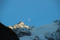 Mountains and the moon
