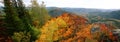 Mountains in a natural autumn orange landscape