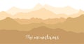 The mountains. Nature background vector Royalty Free Stock Photo