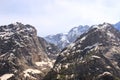 The mountains near Anzob pass in May, Tajikistan Royalty Free Stock Photo