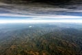 Mountains near mexico city aerial view cityscape panorama Royalty Free Stock Photo