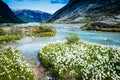 Jostedalsbreen National Park - mountains in Norway, Scandinavia Royalty Free Stock Photo