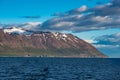 The mountains of Olafsfjardarmuli in Eyjafjordur in Iceland