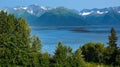 Mountains over Turnagain Arm in Summer Royalty Free Stock Photo