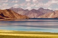 Mountains,Pangong tso Lake,Leh Ladakh,Jammu and Kashmir,India Royalty Free Stock Photo