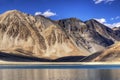 Mountains and Pangong tso (Lake), Leh, Ladakh, Jammu Kashmir, India Royalty Free Stock Photo