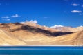 Mountains,Pangong tso (Lake),Leh Ladakh,Jammu and Kashmir,India Royalty Free Stock Photo