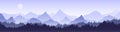 Mountains panorama european landscape. Mountain skying travel background. Nature majestic racy vector exposure with