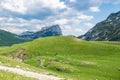 Mountains peaks of Durmitor National Park, along which picturesque  tourist road of Montenegro passes Royalty Free Stock Photo