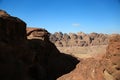 Mountains in Petra, Petra, originally known to Nabateans as Raqmu - historical and archaeological city in Hashemite Kingdom of