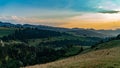 Sunset in the mountains - beautiful landscape Royalty Free Stock Photo