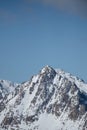 Mountains in the Pyrenees from the Grandvalira ski resort in Andorra Royalty Free Stock Photo