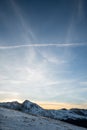 Mountains in the Pyrenees from the Grandvalira ski resort in Andorra Royalty Free Stock Photo