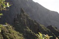 Mountains range in Rural de Teno park near isolated village Masca on Tenerife, Canary islands, Spain Royalty Free Stock Photo