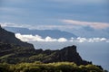 Mountains range in Rural de Teno park near isolated village Masca on Tenerife and La Gomera island on background, Canary islands, Royalty Free Stock Photo