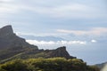 Mountains range in Rural de Teno park near isolated village Masca on Tenerife and La Gomera island on background, Canary islands, Royalty Free Stock Photo